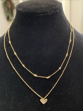Kendra Scott Gold Layered Heart Necklace